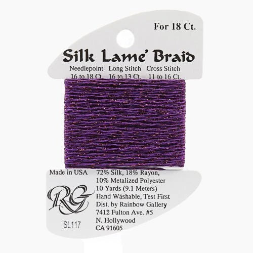 Silk Lame Braid 18 - SL117 Dark Violet