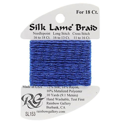 Silk Lame Braid 18 - SL153 Classic Blue