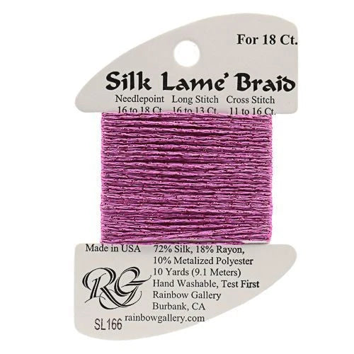 Silk Lame Braid 18 - SL166 Lite Fuchsia