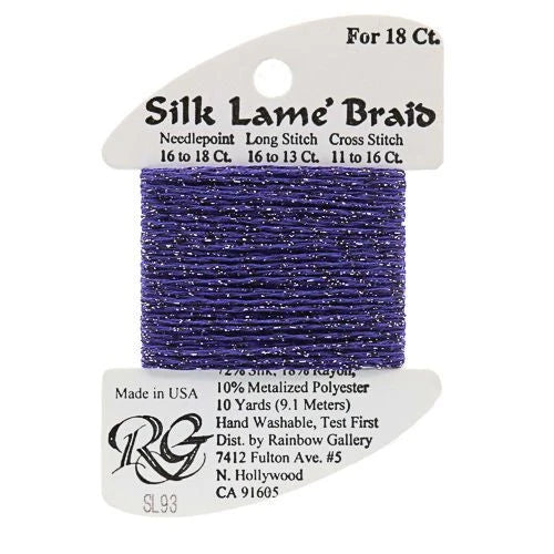Silk Lame Braid 18 - SL93 Dark Periwinkle