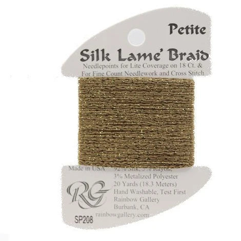 Silk Lame Braid Petite - SP208 Antique Bronze