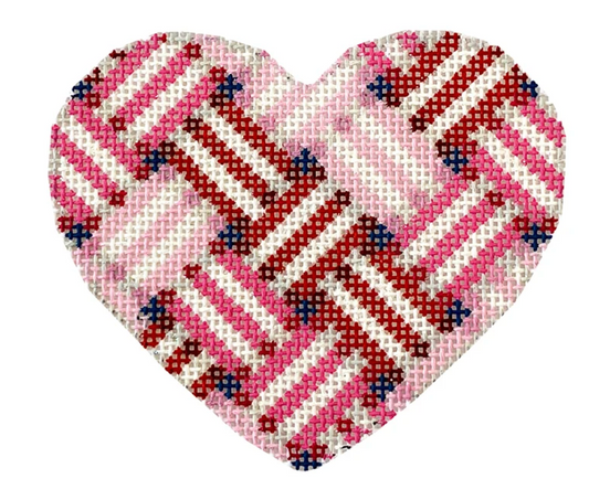 Woven Ribbon Heart/Red