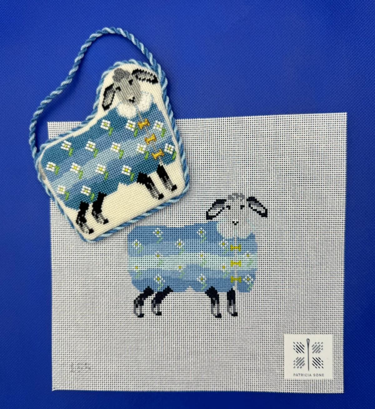 Sheep with scallop cardigan