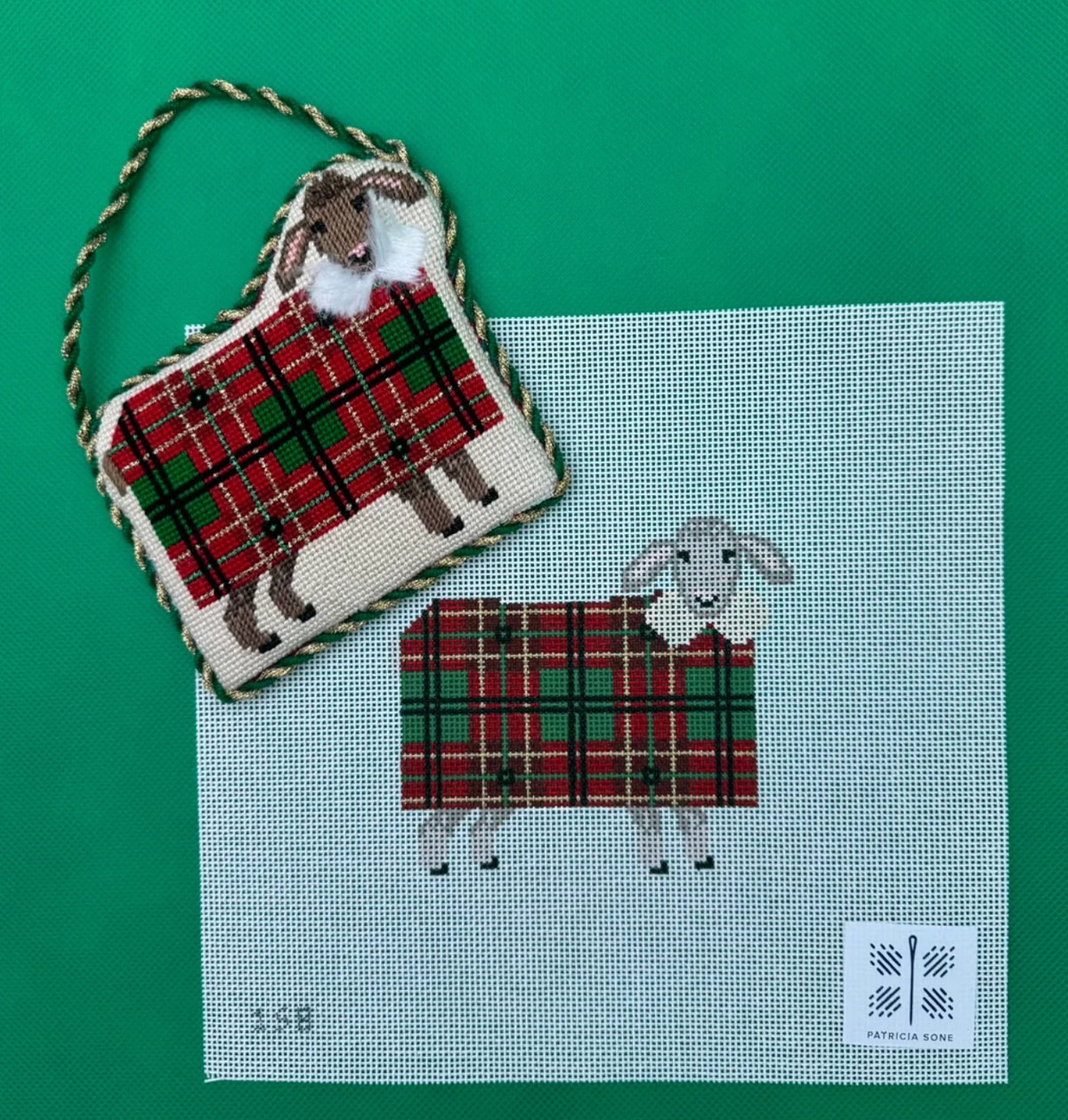 Sheep With Red Plaid