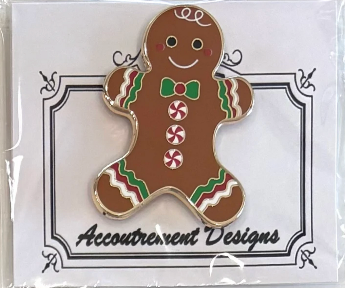 Gingerbread Man Red & Green Needle Minder