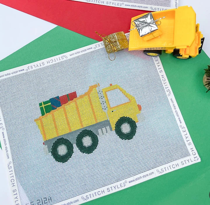 Christmas Construction Dump Truck with Presents