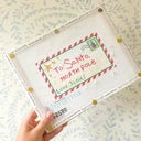 To Santa: North Pole Needlepoint Canvas- Green