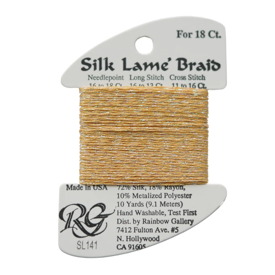 Silk Lame Braid 18 - SL141-PINEAPPLE