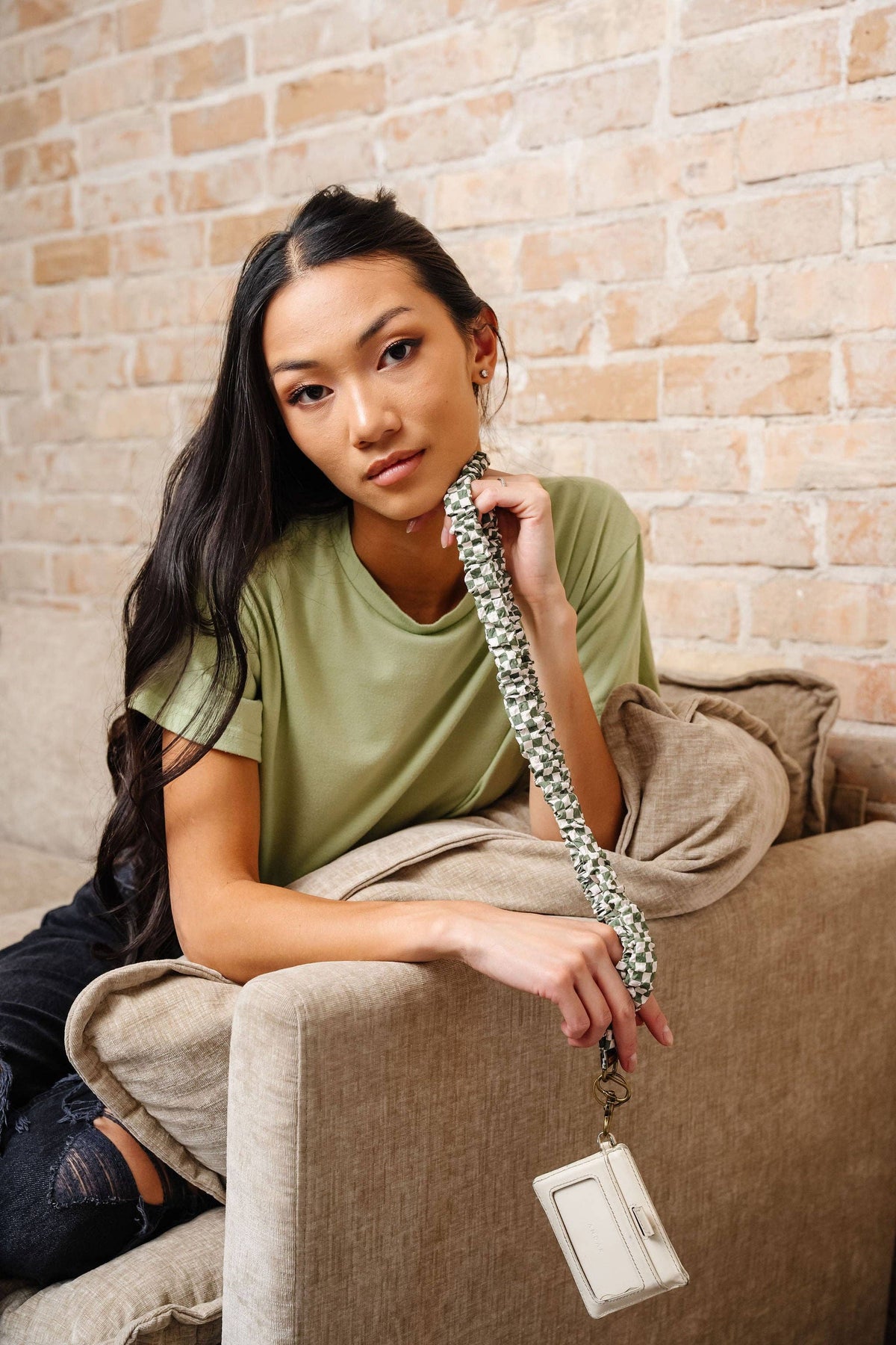 Extended Size Scrunchie Lanyard: Black Luxe