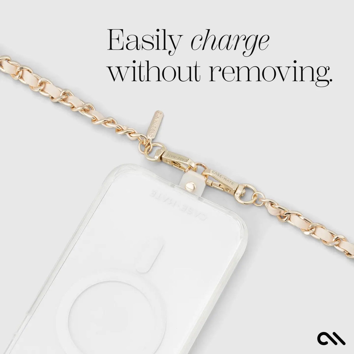 Gold Chain/Tan Leather Phone Crossbody