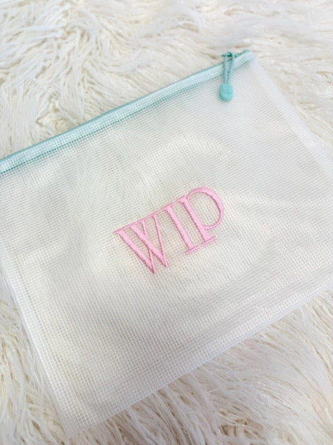 Needlepoint Project Pouch WIP