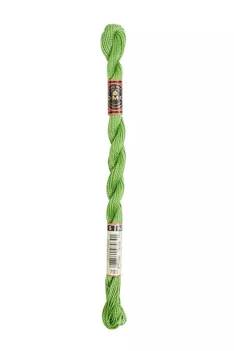 Fleur de Paris Pearl Cotton 5 Metallic Spring Green 703