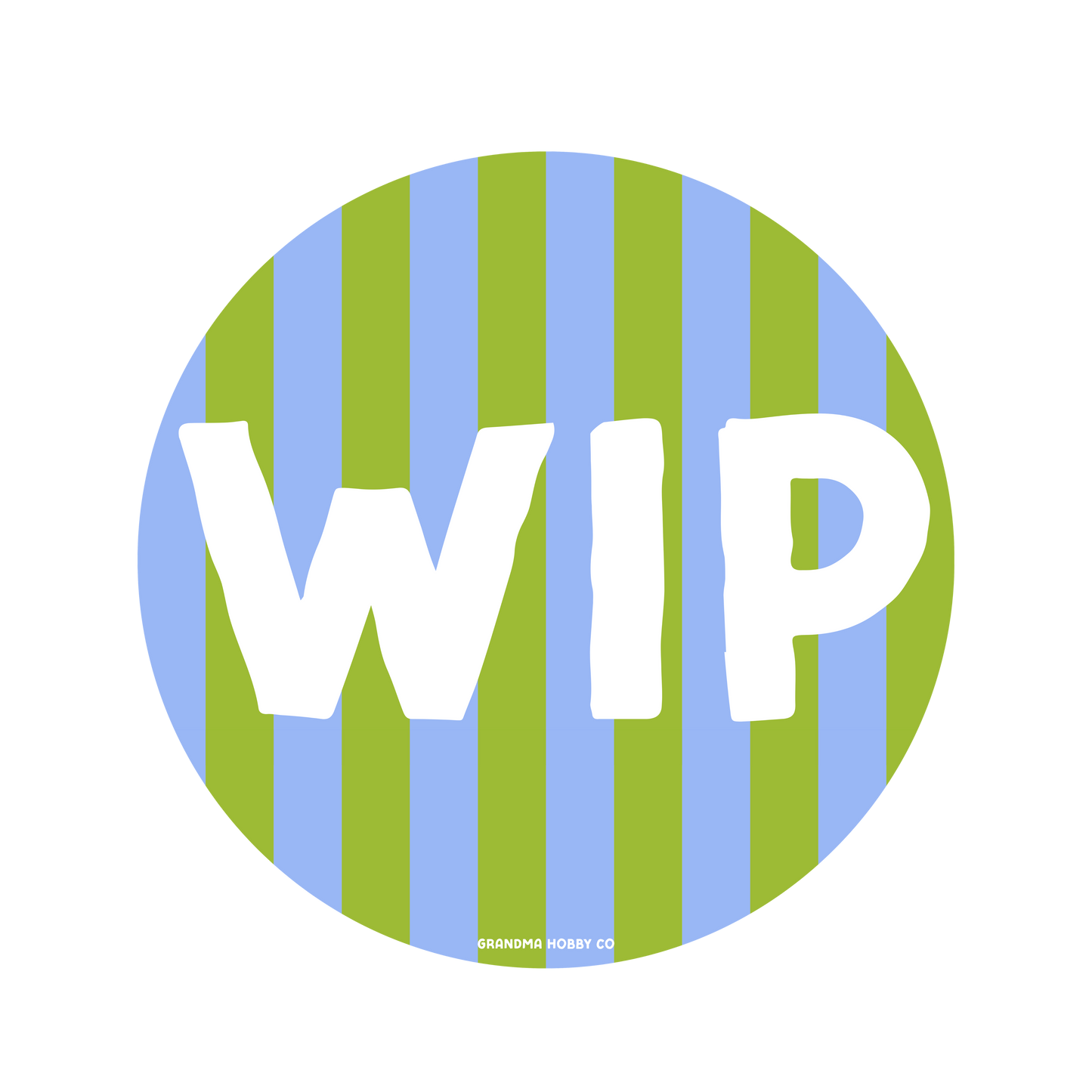 WIP Stripe Needlepoint Sticker | blue stripe | lns gift