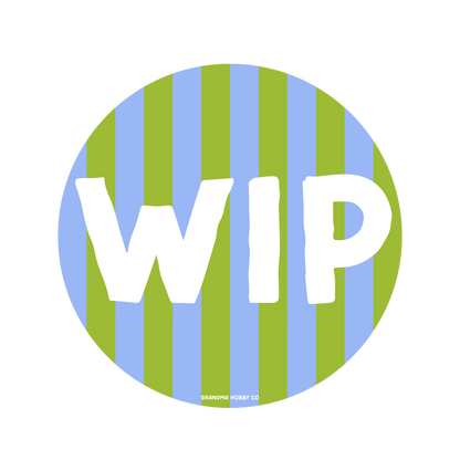 WIP Stripe Needlepoint Sticker | blue stripe | lns gift
