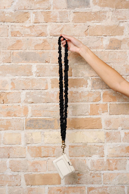 Extended Size Scrunchie Lanyard: Black Luxe