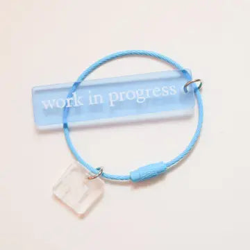 'work in Progress' Thread Ring Blue