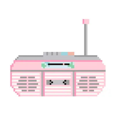 80's Pink Boombox
