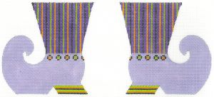 Witch Boots Purple Stripes