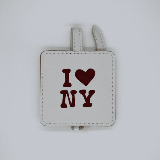 Bag Charm White I Love New York