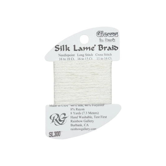 Silk Lame Braid 18 - SL300-GLOW WHITE